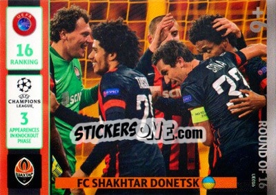 Cromo FC Shakhtar Donetsk - UEFA Champions League 2014-2015. Adrenalyn XL - Panini