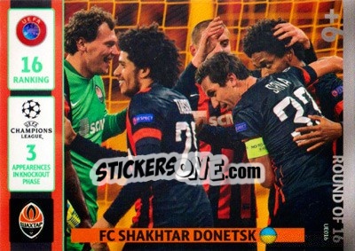 Sticker FC Shakhtar Donetsk - UEFA Champions League 2014-2015. Adrenalyn XL n. UE016 - Panini