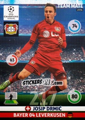 Sticker Josip Drmic - UEFA Champions League 2014-2015. Adrenalyn XL n. UE036 - Panini