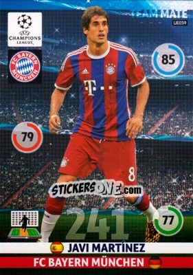 Sticker Javi Martinez - UEFA Champions League 2014-2015. Adrenalyn XL n. UE039 - Panini