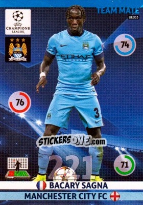 Sticker Bacary Sagna - UEFA Champions League 2014-2015. Adrenalyn XL n. UE053 - Panini