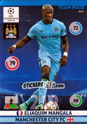 Sticker Eliaquim Mangala - UEFA Champions League 2014-2015. Adrenalyn XL n. UE054 - Panini