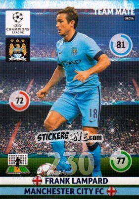 Cromo Frank Lampard - UEFA Champions League 2014-2015. Adrenalyn XL - Panini