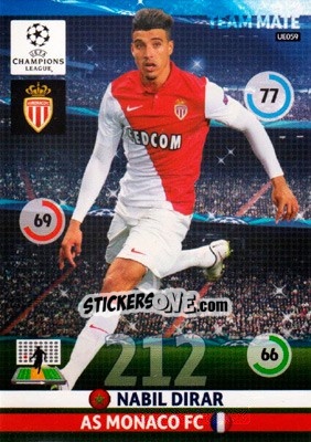 Sticker Nabil Dirar - UEFA Champions League 2014-2015. Adrenalyn XL n. UE059 - Panini