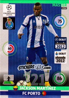 Sticker Jackson Martínez - UEFA Champions League 2014-2015. Adrenalyn XL n. UE068 - Panini