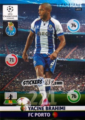 Sticker Yacine Brahimi - UEFA Champions League 2014-2015. Adrenalyn XL - Panini