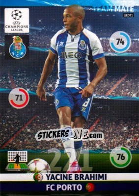 Sticker Yacine Brahimi - UEFA Champions League 2014-2015. Adrenalyn XL n. UE071 - Panini