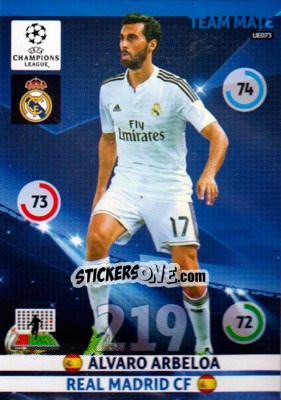 Sticker Alvaro Arbeloa - UEFA Champions League 2014-2015. Adrenalyn XL n. UE073 - Panini