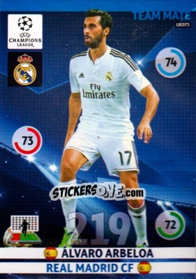 Figurina Alvaro Arbeloa - UEFA Champions League 2014-2015. Adrenalyn XL - Panini