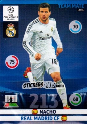 Sticker Nacho Fernández - UEFA Champions League 2014-2015. Adrenalyn XL n. UE074 - Panini