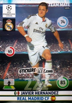 Sticker Javier Hernandez - UEFA Champions League 2014-2015. Adrenalyn XL n. UE076 - Panini