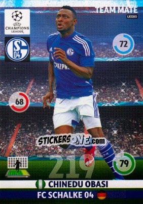 Figurina Chinedu Obasi - UEFA Champions League 2014-2015. Adrenalyn XL n. UE080 - Panini