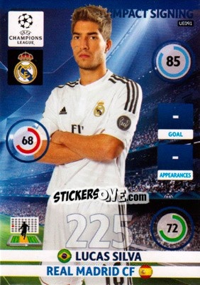 Sticker Lucas Silva - UEFA Champions League 2014-2015. Adrenalyn XL - Panini
