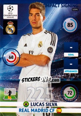 Sticker Lucas Silva - UEFA Champions League 2014-2015. Adrenalyn XL n. UE091 - Panini