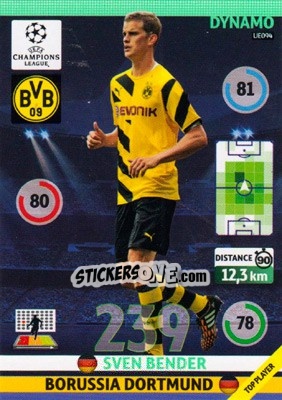 Sticker Sven Bender - UEFA Champions League 2014-2015. Adrenalyn XL n. UE094 - Panini