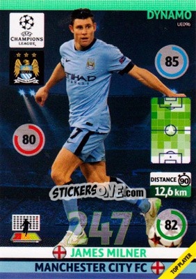 Sticker James Milner - UEFA Champions League 2014-2015. Adrenalyn XL - Panini