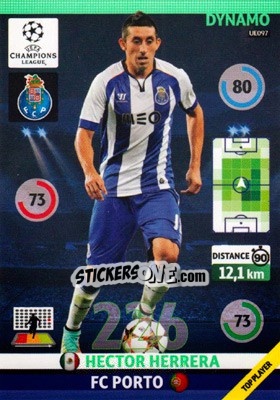 Sticker Héctor Herrera - UEFA Champions League 2014-2015. Adrenalyn XL n. UE097 - Panini