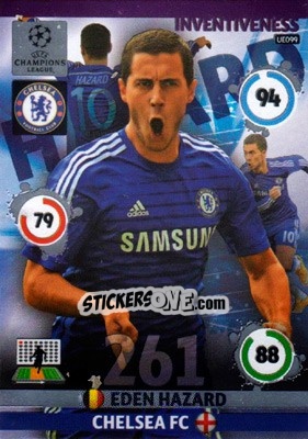 Sticker Eden Hazard - UEFA Champions League 2014-2015. Adrenalyn XL n. UE099 - Panini