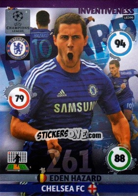 Figurina Eden Hazard - UEFA Champions League 2014-2015. Adrenalyn XL - Panini