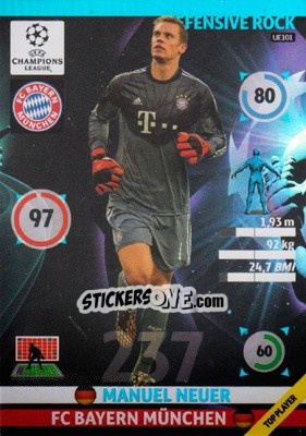 Sticker Manuel Neuer - UEFA Champions League 2014-2015. Adrenalyn XL - Panini