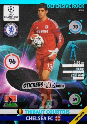 Sticker Thibaut Courtois - UEFA Champions League 2014-2015. Adrenalyn XL n. UE103 - Panini