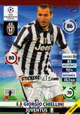 Sticker Giorgio Chiellini - UEFA Champions League 2014-2015. Adrenalyn XL - Panini