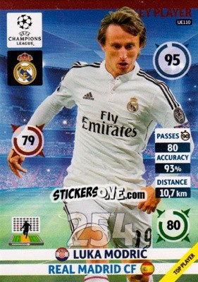 Sticker Luka Modric - UEFA Champions League 2014-2015. Adrenalyn XL - Panini