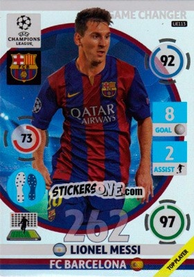 Sticker Lionel Messi - UEFA Champions League 2014-2015. Adrenalyn XL - Panini