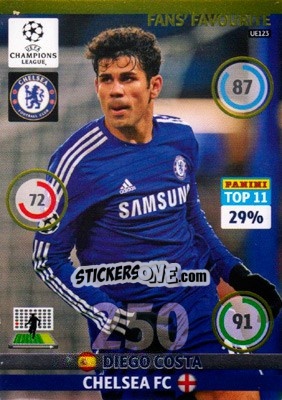 Sticker Diego Costa - UEFA Champions League 2014-2015. Adrenalyn XL - Panini