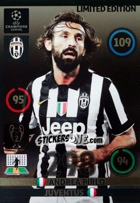 Sticker Andrea Pirlo - UEFA Champions League 2014-2015. Adrenalyn XL - Panini