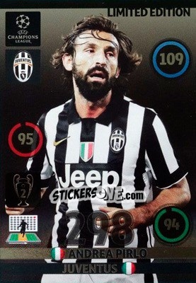 Sticker Andrea Pirlo - UEFA Champions League 2014-2015. Adrenalyn XL n. LE-AP - Panini