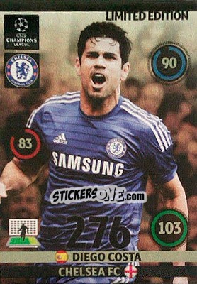 Sticker Diego Costa - UEFA Champions League 2014-2015. Adrenalyn XL - Panini