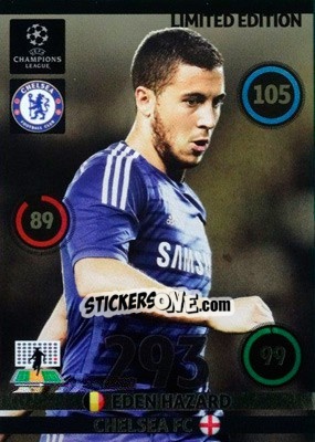 Figurina Eden Hazard - UEFA Champions League 2014-2015. Adrenalyn XL - Panini