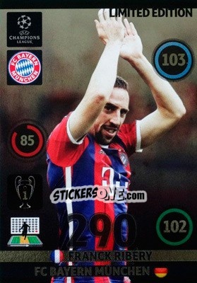 Sticker Franck Ribéry - UEFA Champions League 2014-2015. Adrenalyn XL n. LE-FR - Panini