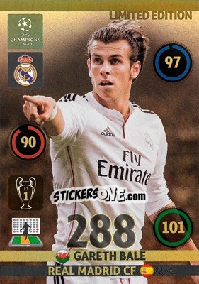 Cromo Gareth Bale - UEFA Champions League 2014-2015. Adrenalyn XL - Panini