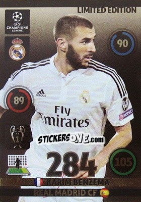 Figurina Karim Benzema - UEFA Champions League 2014-2015. Adrenalyn XL - Panini