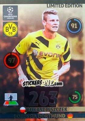 Sticker Lukasz Piszczek - UEFA Champions League 2014-2015. Adrenalyn XL n. LE-LP - Panini