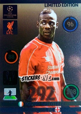Sticker Mario Balotelli - UEFA Champions League 2014-2015. Adrenalyn XL n. LE-MB - Panini