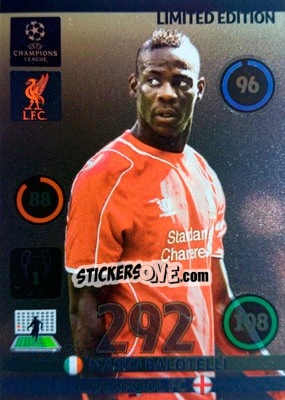 Figurina Mario Balotelli - UEFA Champions League 2014-2015. Adrenalyn XL - Panini