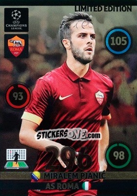 Figurina Miralem Pjanic - UEFA Champions League 2014-2015. Adrenalyn XL - Panini