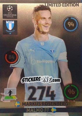 Sticker Markus Rosenberg - UEFA Champions League 2014-2015. Adrenalyn XL n. LE-MRO - Panini