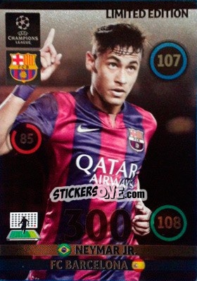 Sticker Neymar Jr. - UEFA Champions League 2014-2015. Adrenalyn XL - Panini