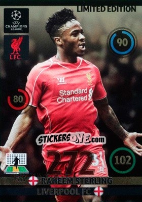 Sticker Raheem Sterling - UEFA Champions League 2014-2015. Adrenalyn XL n. LE-RS - Panini