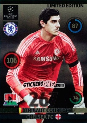 Sticker Thibaut Courtois - UEFA Champions League 2014-2015. Adrenalyn XL n. LE-TC - Panini