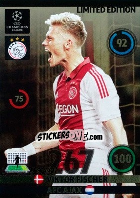 Sticker Viktor Fischer - UEFA Champions League 2014-2015. Adrenalyn XL n. LE-VF - Panini