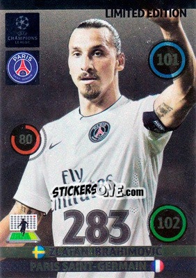 Cromo Zlatan Ibrahimovic - UEFA Champions League 2014-2015. Adrenalyn XL - Panini