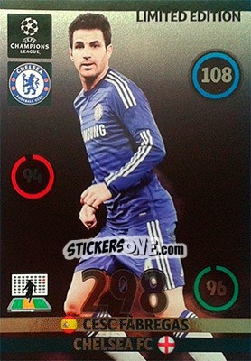 Sticker Cesc Fàbregas - UEFA Champions League 2014-2015. Adrenalyn XL - Panini