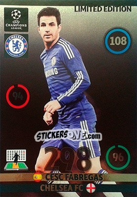 Sticker Cesc Fàbregas - UEFA Champions League 2014-2015. Adrenalyn XL n. LEU-CF - Panini