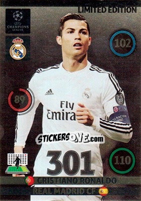 Sticker Cristiano Ronaldo - UEFA Champions League 2014-2015. Adrenalyn XL n. LEU-CR - Panini