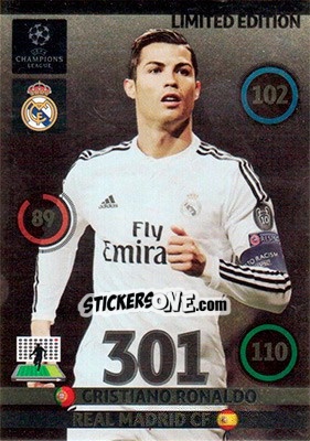 Figurina Cristiano Ronaldo - UEFA Champions League 2014-2015. Adrenalyn XL - Panini